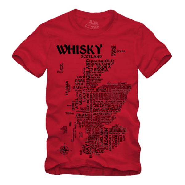 Whisky - Map / Landkarte - Druck schwarz Shirt S-XXXXL